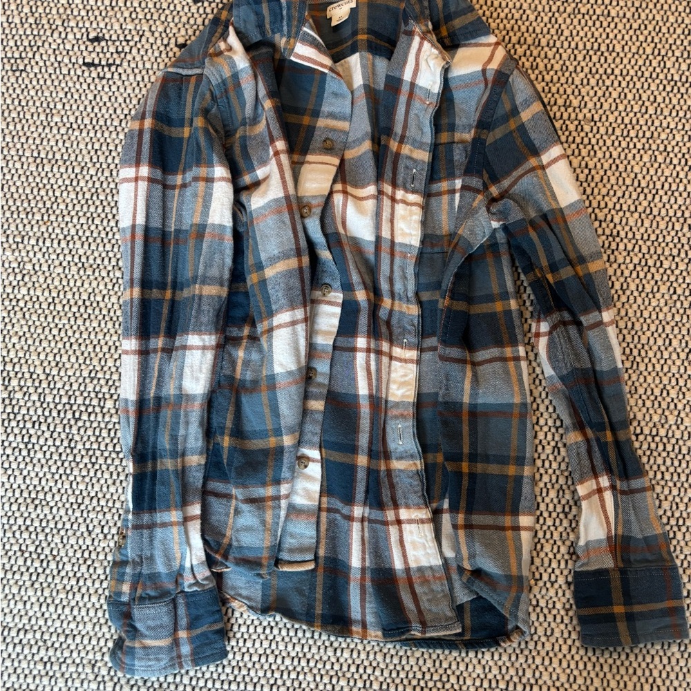 Crewcuts Blue and Brown Plaid Kids Button-Down Shirt